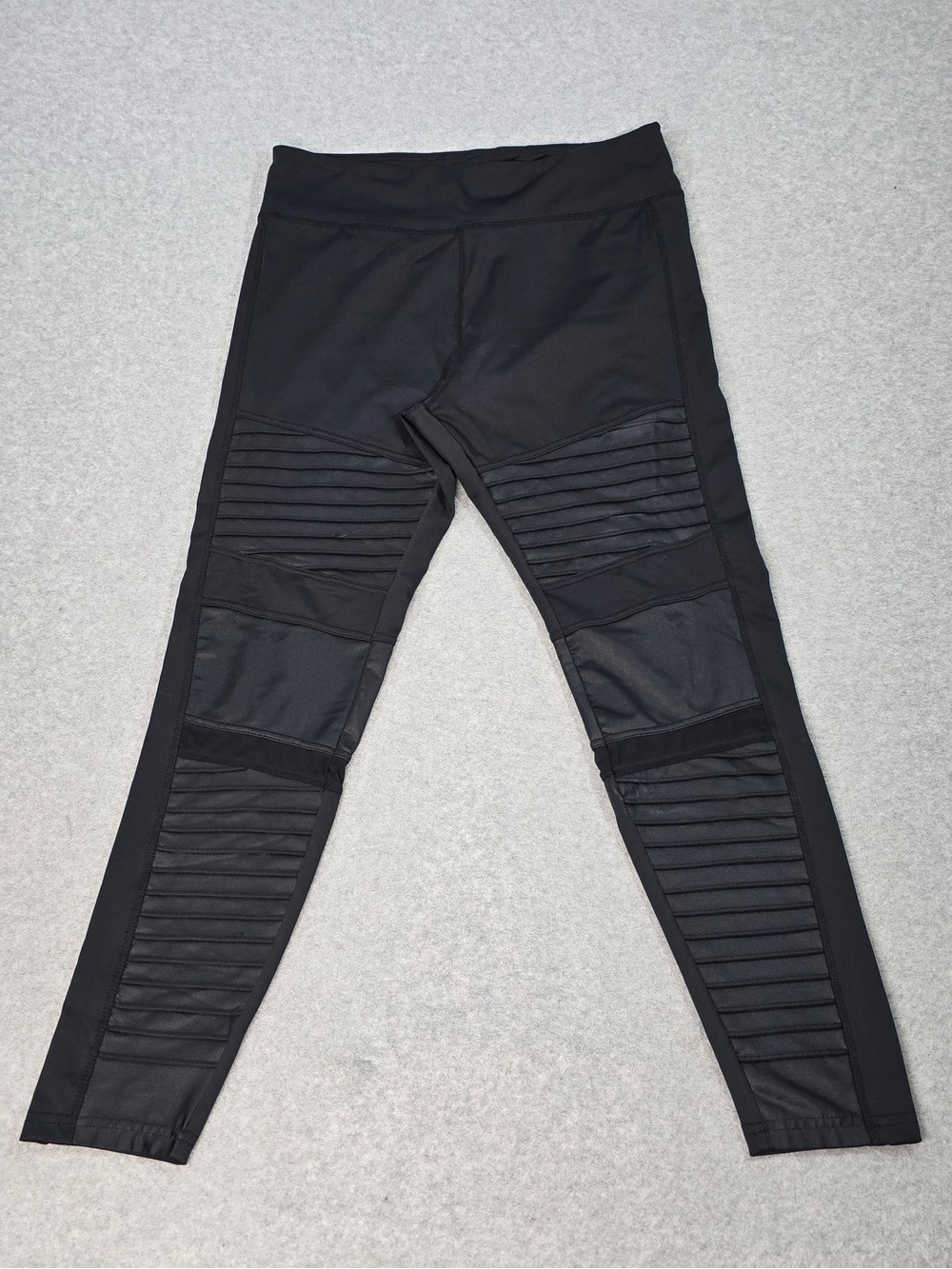 A New Day Women's Black High Waist Moto Leggings Size Large